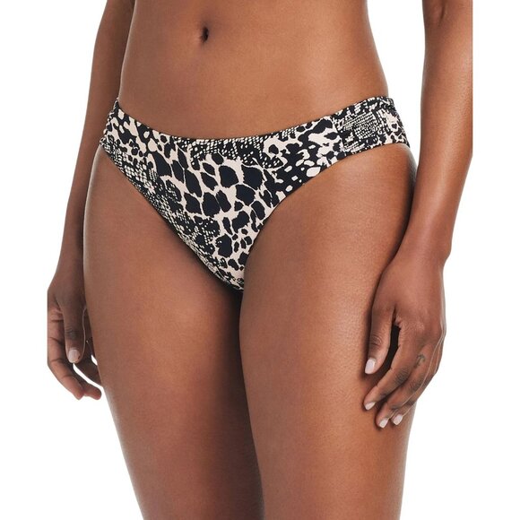 NWT Bar III Printed Side-Tab Hipster Bikini Bottom MBPM25501 Black Multi M - Picture 1 of 6